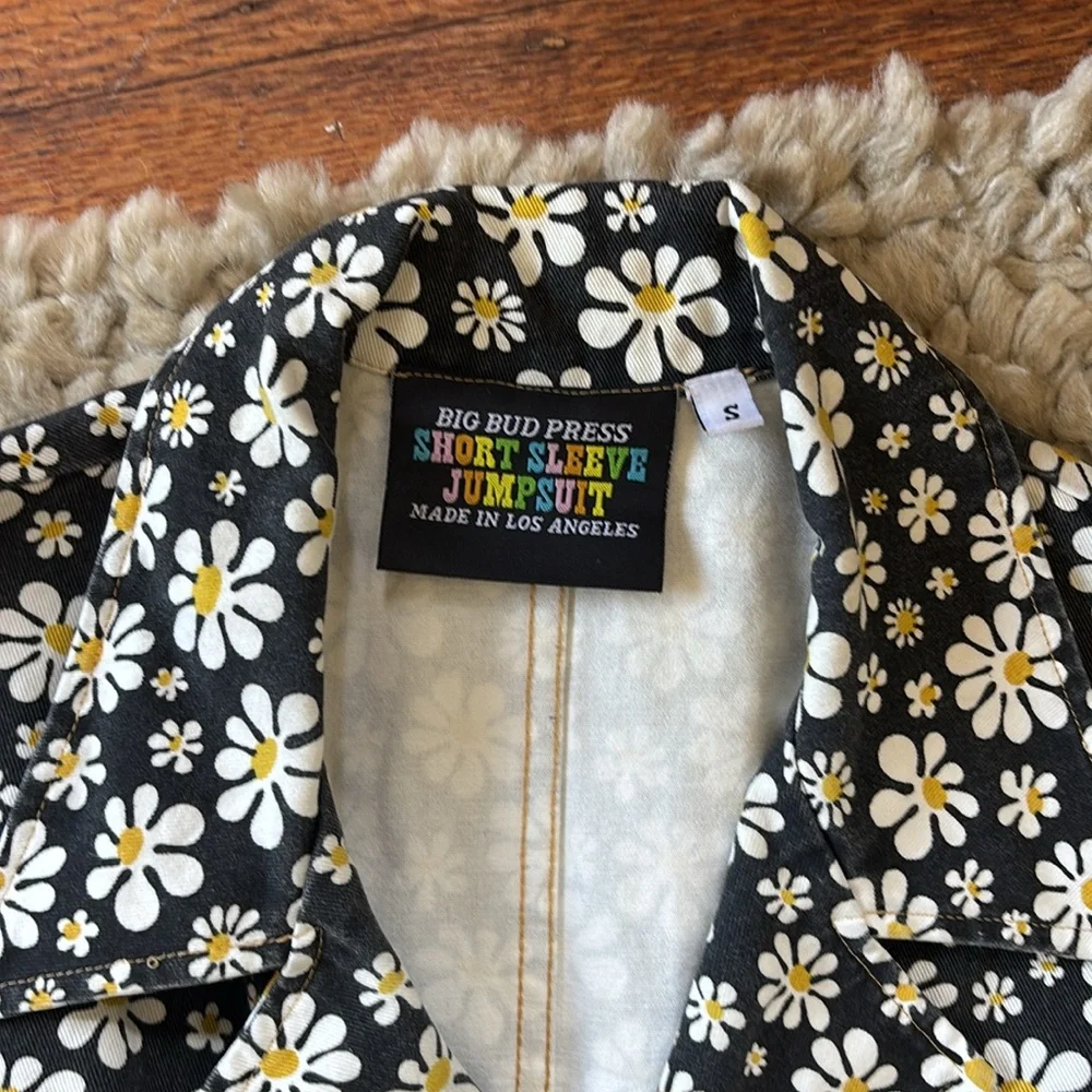 Big Bud Press Daisy Black and White Jumpsuit - size small - Picture 2 of 5